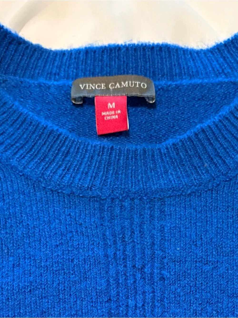 Vince Camuto Center Seam Crewneck Sweater, Royal Blue, Size Medium